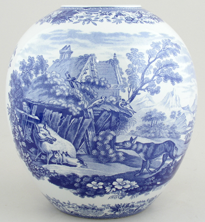 Vase Globe shape Aesops Fables